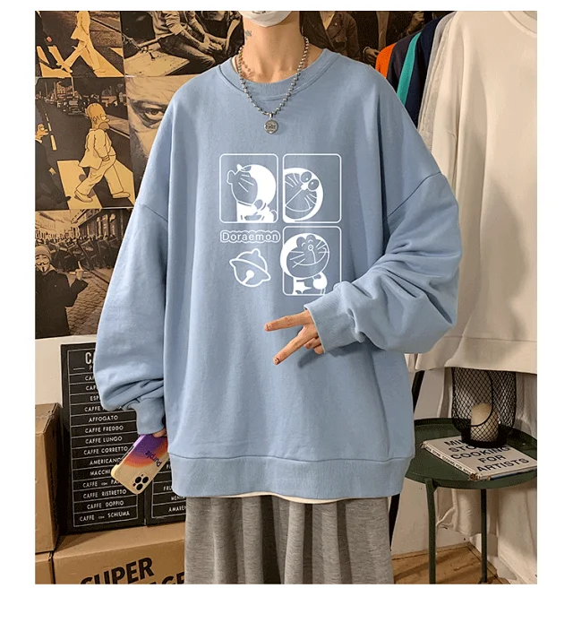 Blue Bear Men's Loose Fit Sweatshirt Detail