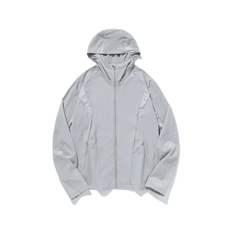 Men's Laser-Perforated Quick-Dry Hooded Jacket