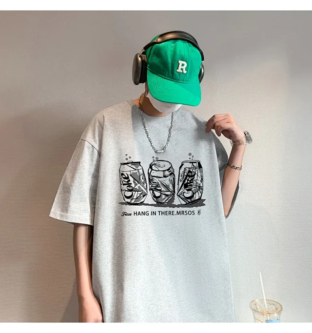 2025 Men's Summer Cotton Oversized Tee Detail
