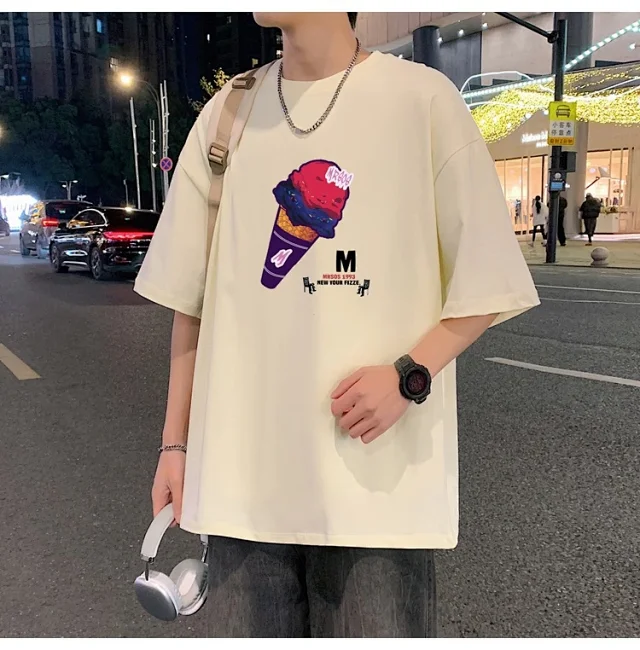 Men's Heavyweight Cotton Round Neck Tee Detail