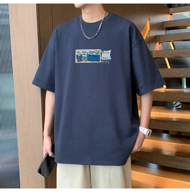 Men's Heavyweight Cotton T-Shirt Plus Size Detail