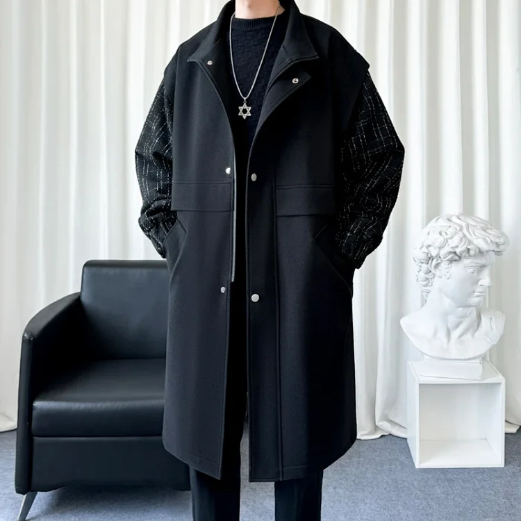 New Men's Japanese Work Trench Coat