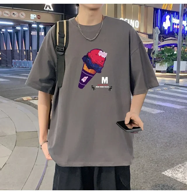 Men's Heavyweight Cotton Round Neck Tee Detail