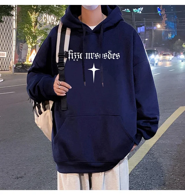 Men's Heavy Fleece Retro Hoodie Oversized Detail