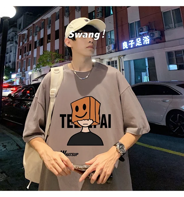 Men's Cotton Loose Street Tee 2025 Detail