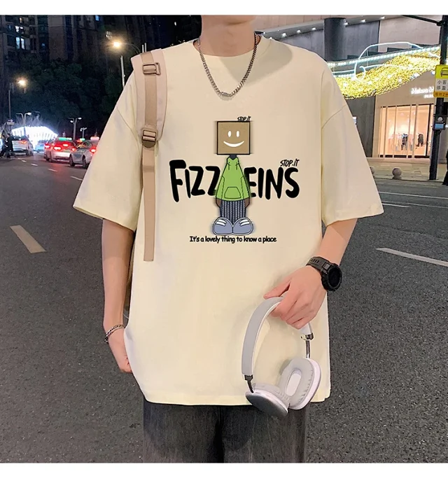 Men's Summer Casual Cotton Short-Sleeve Tee Detail