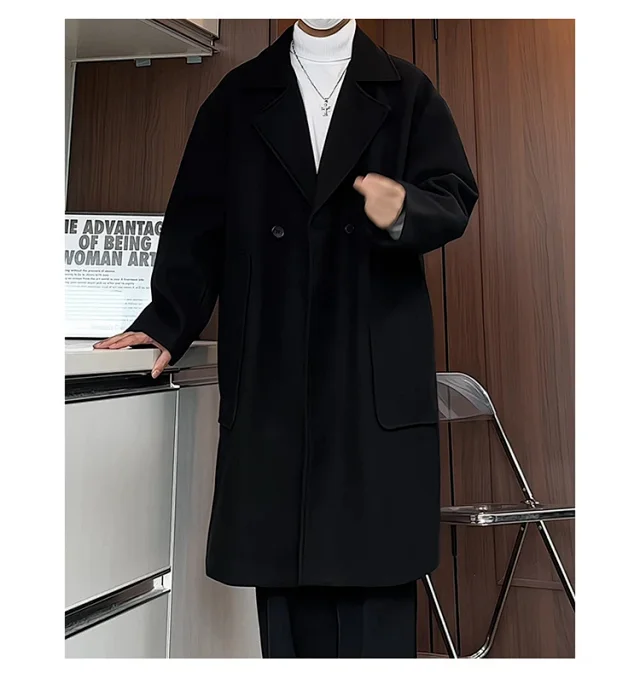 2025 A/W Men's Double-Breasted Wool Coat Detail