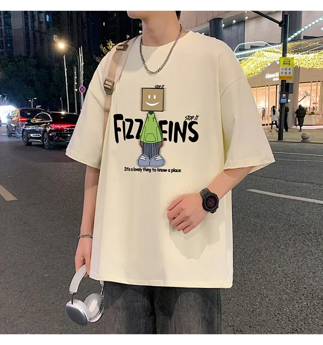 Men's Summer Casual Cotton Short-Sleeve Tee Detail