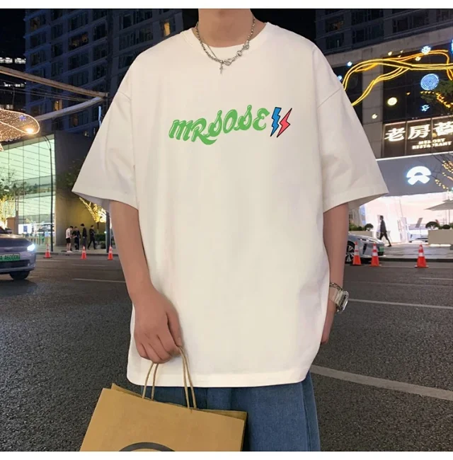 Men's Plus Size Heavyweight Cotton T-Shirt Detail