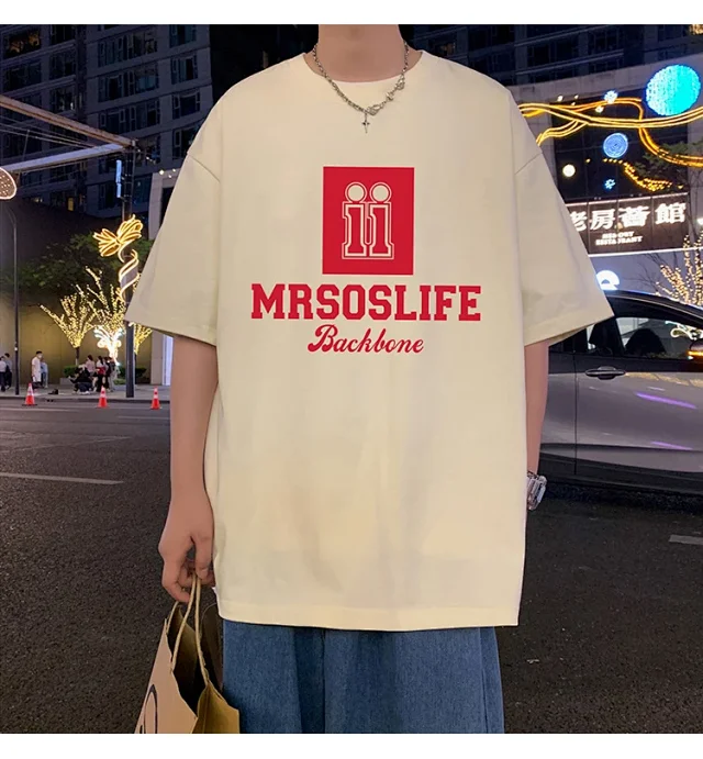 Men's Heavyweight Cotton Oversized T-Shirt Detail