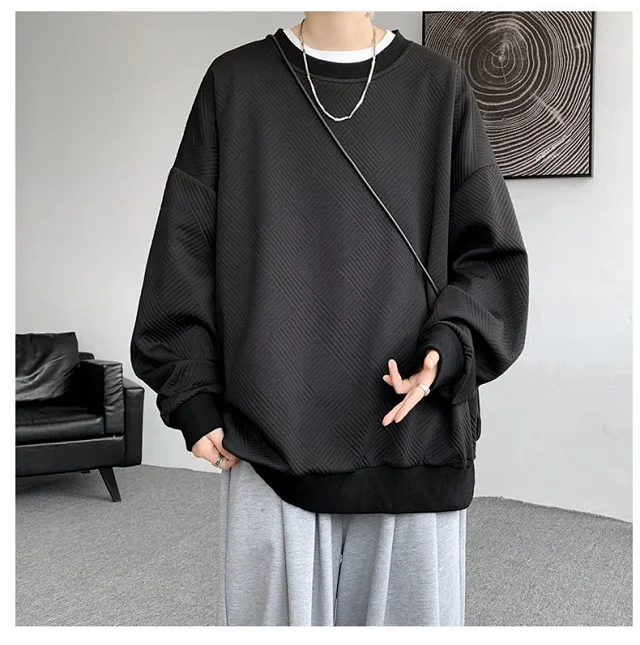 Men's Oversize Jacquard Sweatshirt Detail