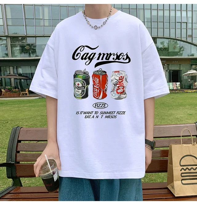 Men's Loose Cotton Tees Detail