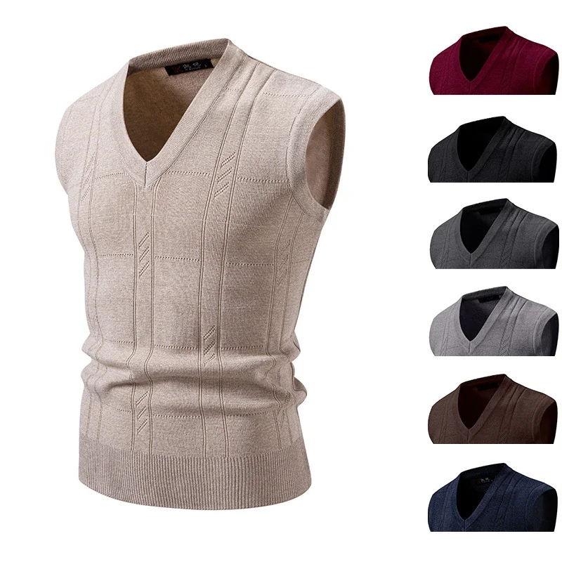 Amazon Men's Stripe Jacquard Knit Vest