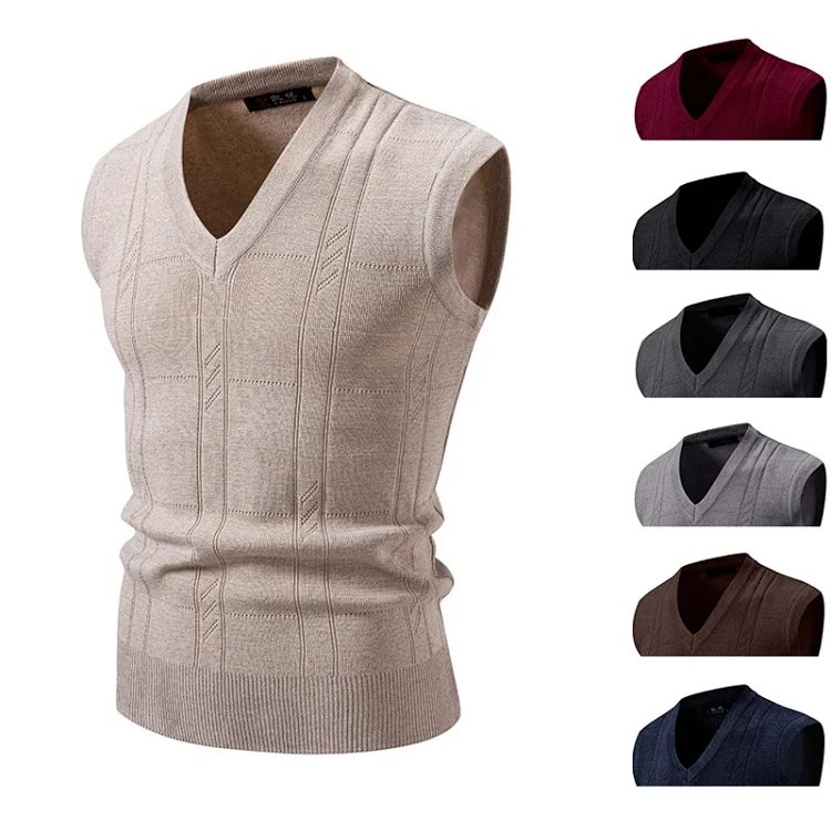 Amazon Men's Stripe Jacquard Knit Vest