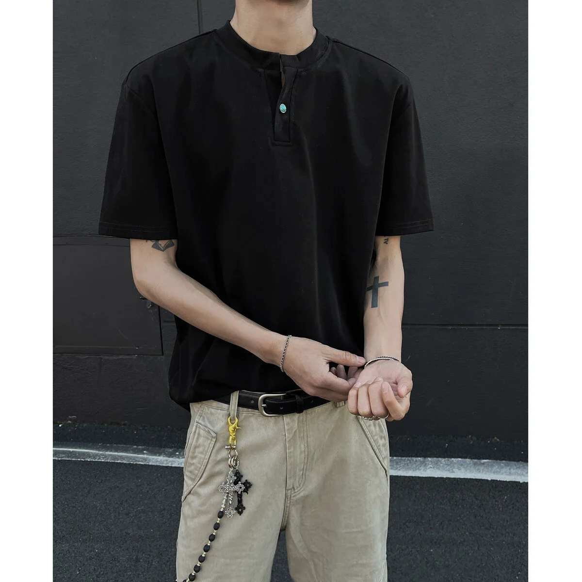 Men's Vintage Henley Short-Sleeve T-Shirt