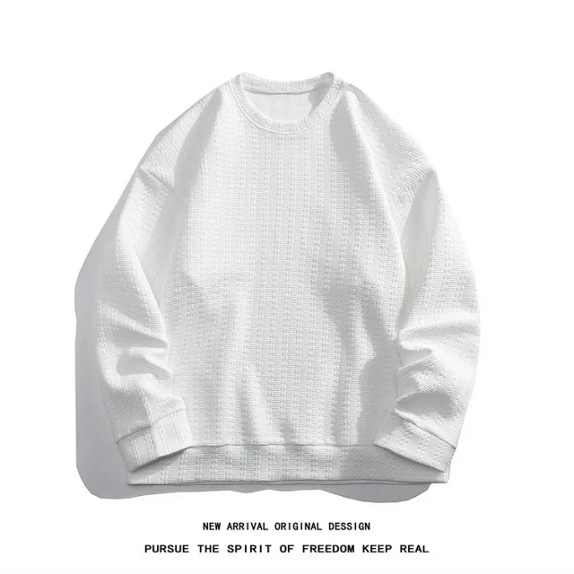 Men's Long Sleeve Textured Vintage Sweatshirt Detail