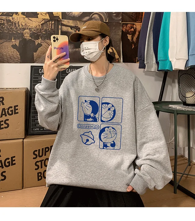 Blue Bear Men's Loose Fit Sweatshirt Detail