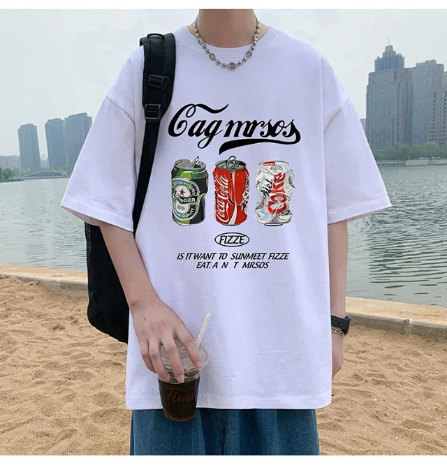 Men's Loose Cotton Tees Detail
