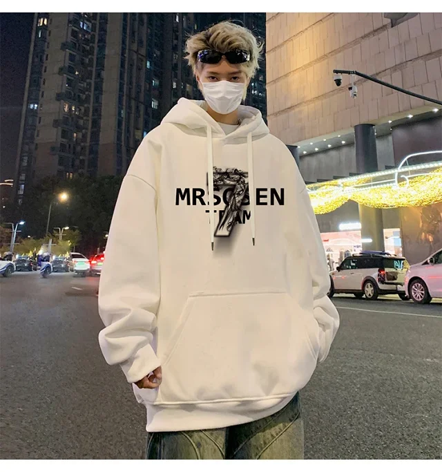 Men's Cotton Oversized Hoodie HK Style Detail