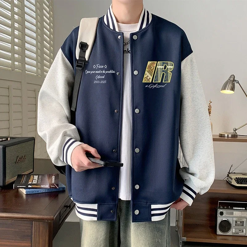 Trendy Men's Oversized Casual Bomber Jacket