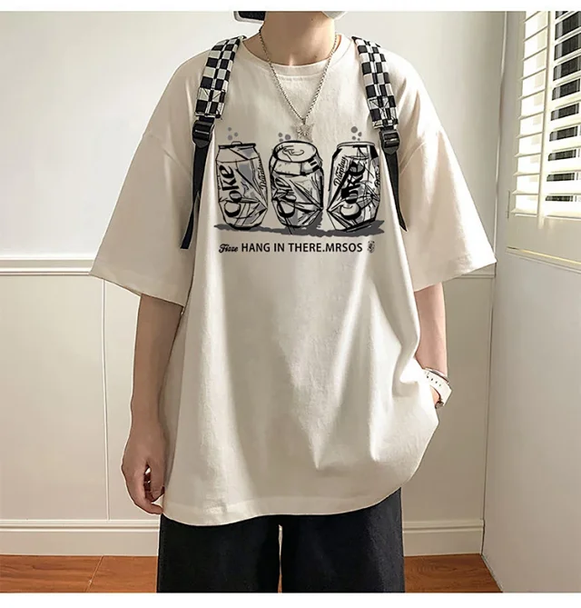 2025 Men's Summer Cotton Oversized Tee Detail