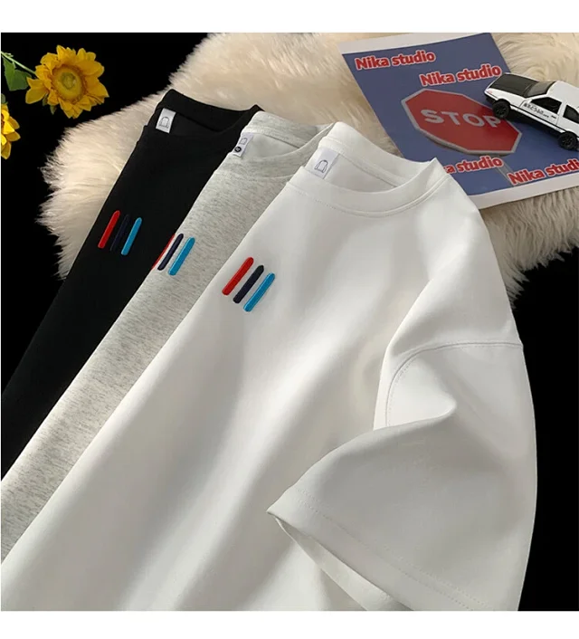 Summer 2025 Men's Heavyweight Embroidered Tee Detail