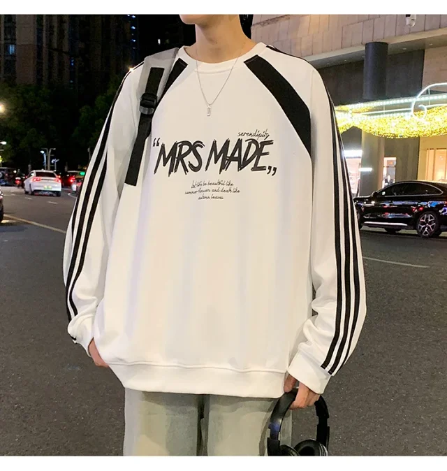 Men's Oversized American Graphic Crewneck Sweatshirt Detail