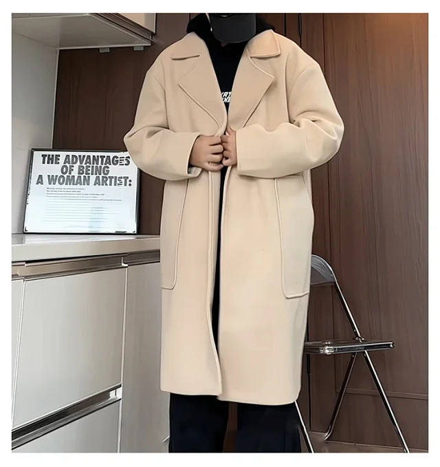 2025 A/W Men's Double-Breasted Wool Coat Detail