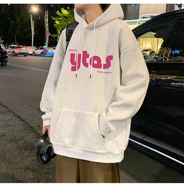 Men's Cotton Loose Hoodie (Autumn/Winter New) Detail