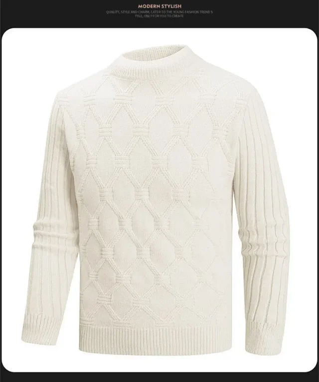 Teen Men's Soft Cable Pullover Detail