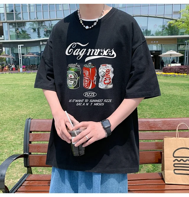 Men's Loose Cotton Tees Detail