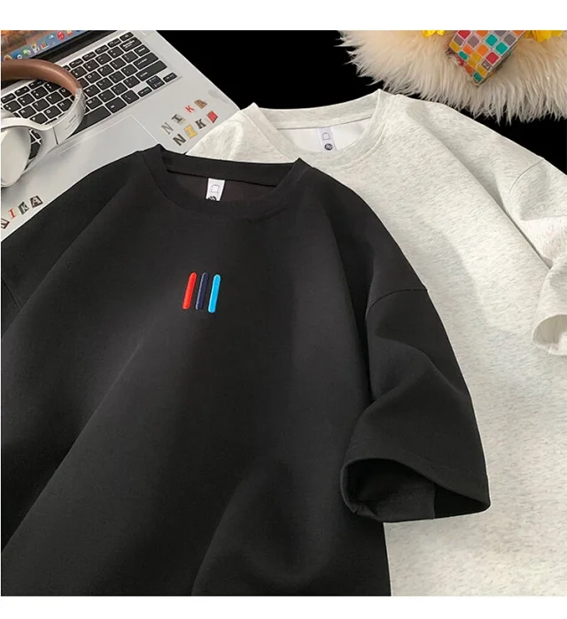 Summer 2025 Men's Heavyweight Embroidered Tee Detail