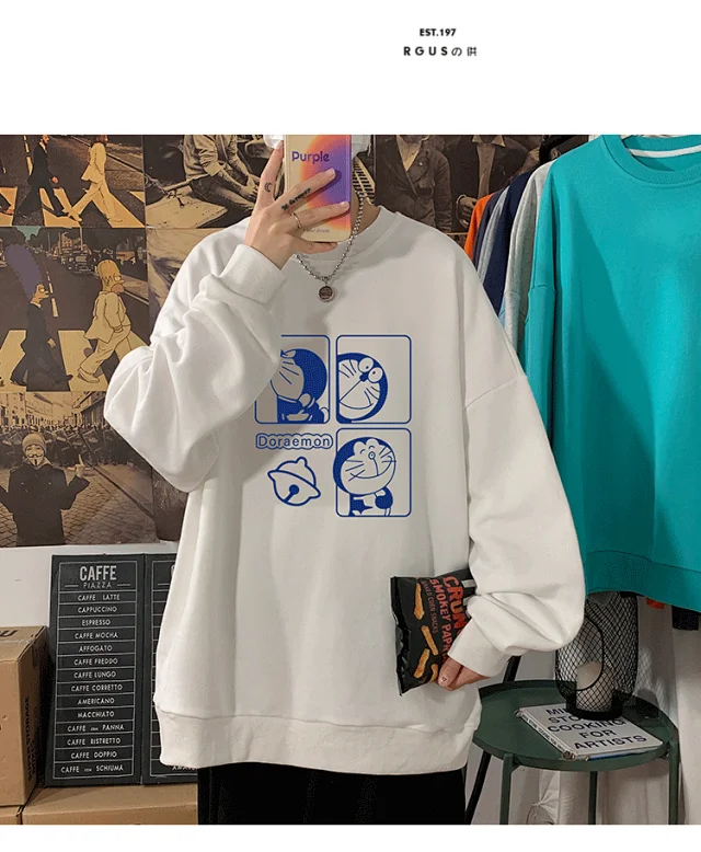 Blue Bear Men's Loose Fit Sweatshirt Detail