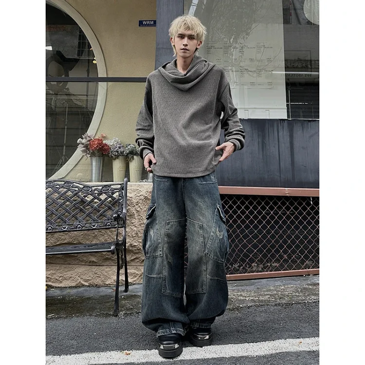American Vintage Men's Scarf Collar Hoodie