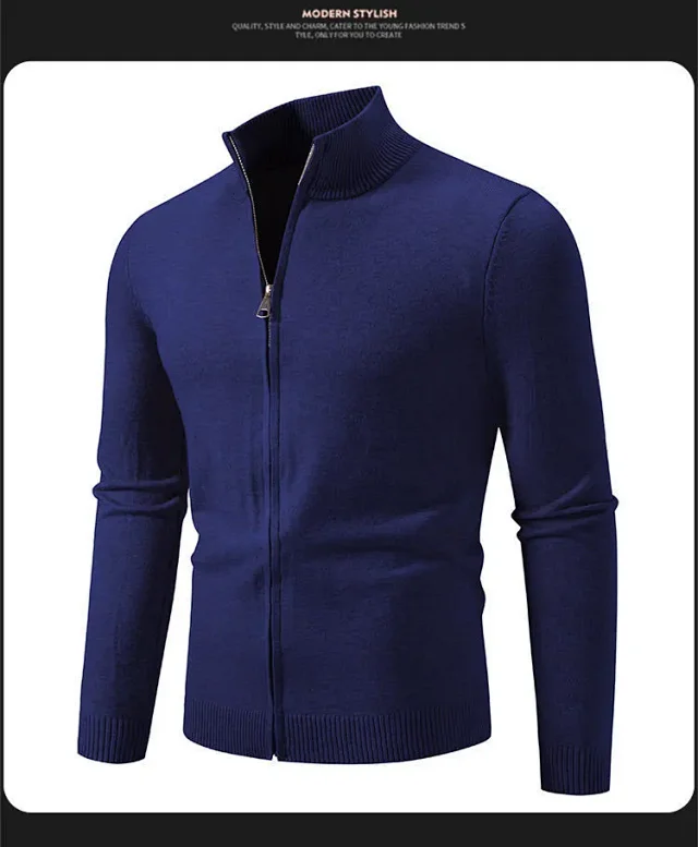 Ruisheng Men's Autumn/Winter Knit Cardigan Detail