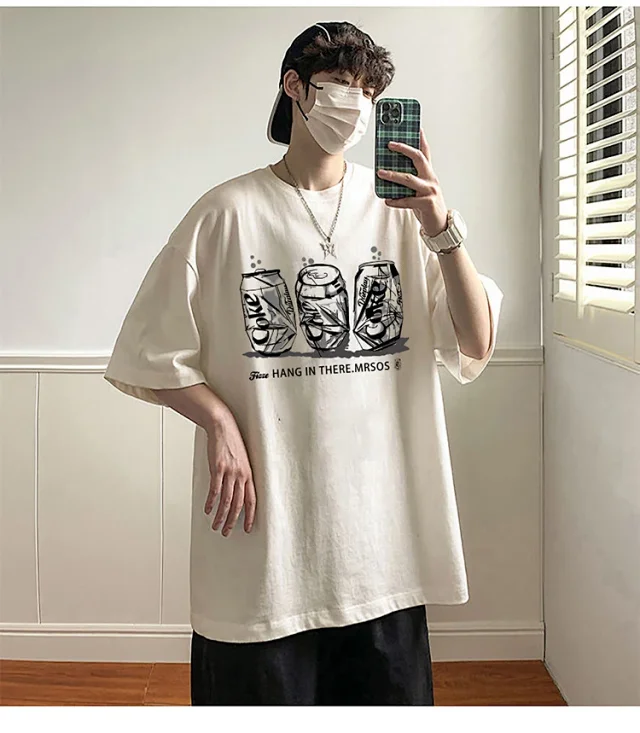 2025 Men's Summer Cotton Oversized Tee Detail