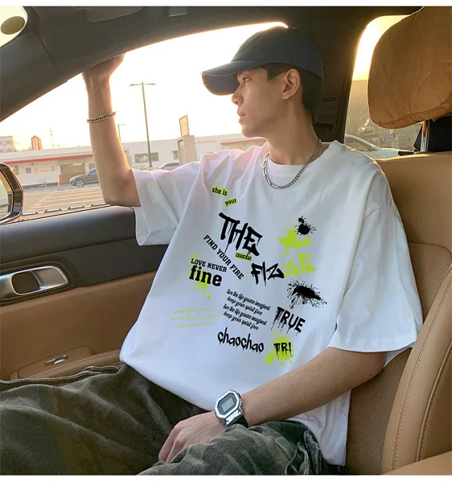 Men's Oversized Sport Cotton Tee Breathable Detail