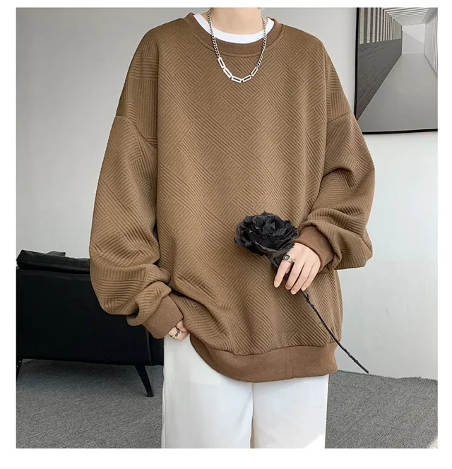 Men's Oversize Jacquard Sweatshirt Detail