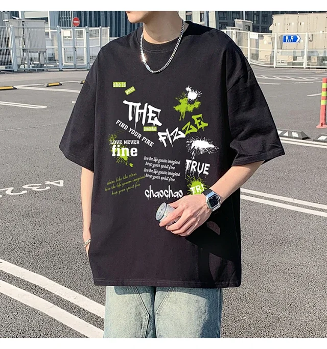 Men's Oversized Sport Cotton Tee Breathable Detail