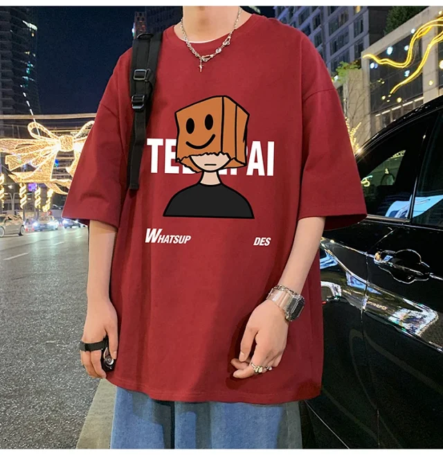 Men's Cotton Loose Street Tee 2025 Detail