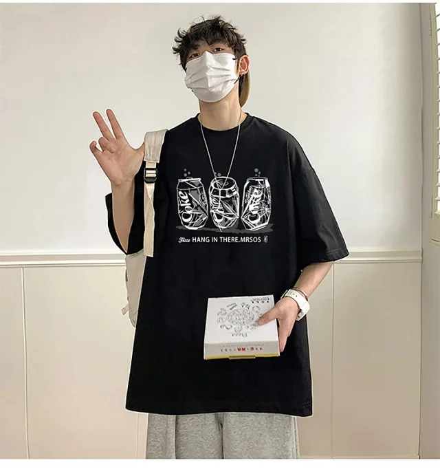 2025 Men's Summer Cotton Oversized Tee Detail