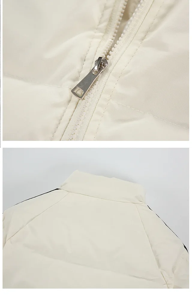 Youth Winter Waterproof Striped Puffer Jacket Detail