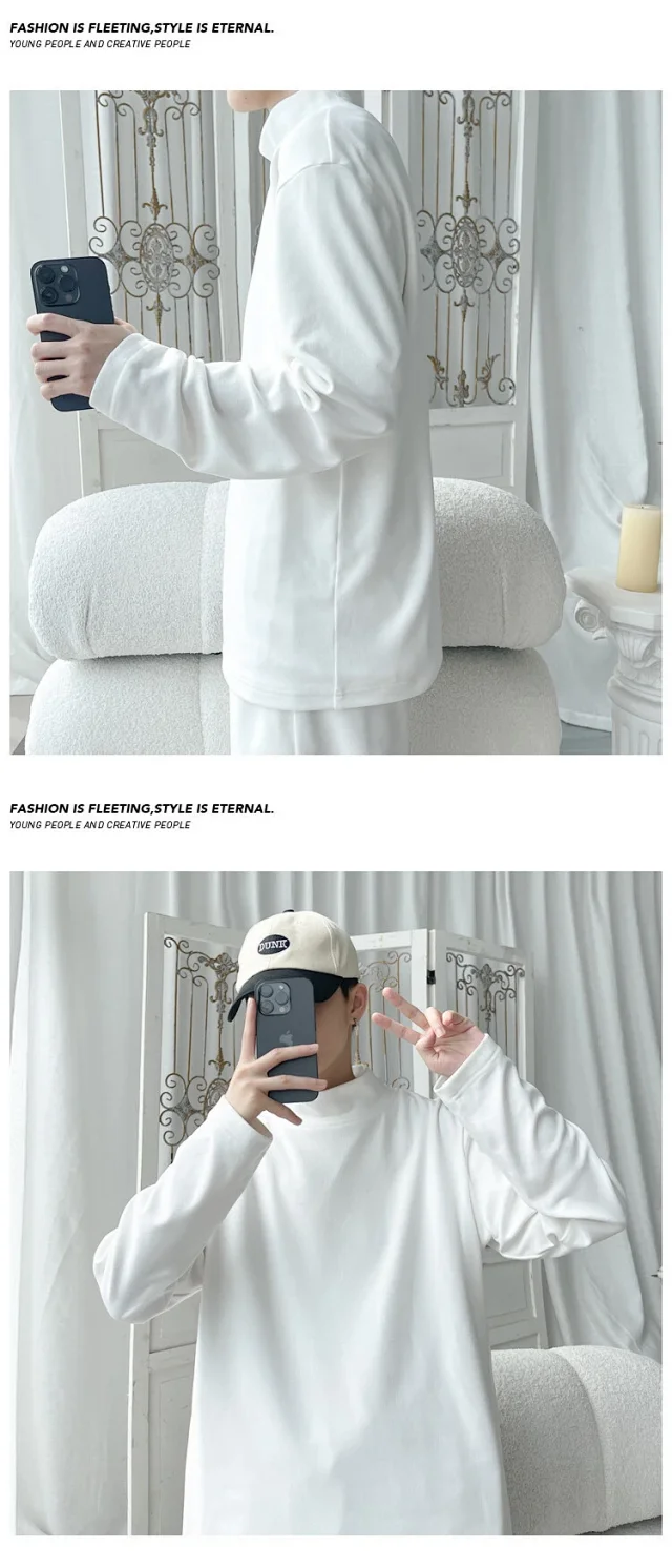 410g Ultra-soft Fleece Men's T-shirt Detail
