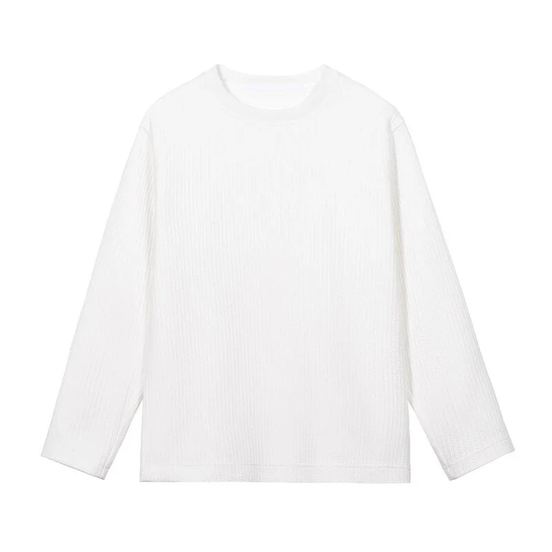 Men's Fleece-Lined Textured Long Sleeve Tee