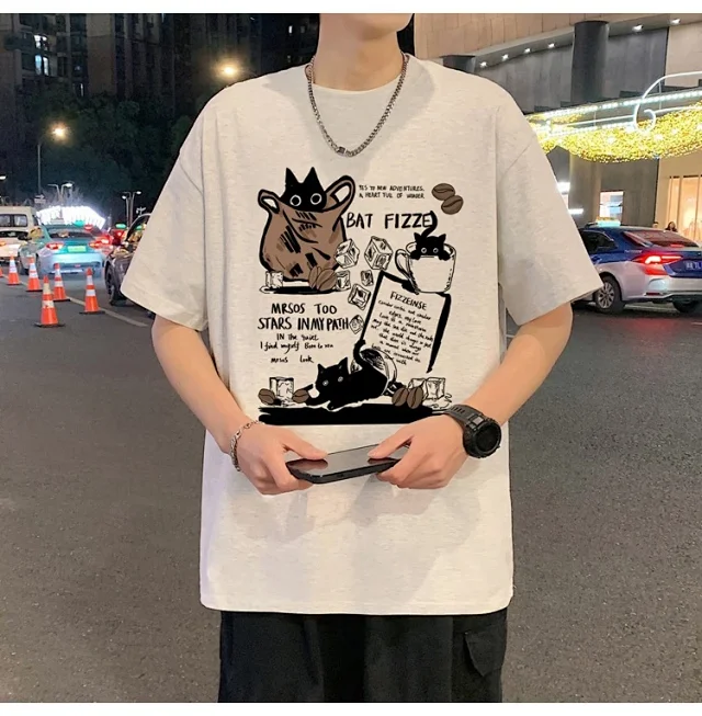 Men's Heavyweight Cotton Cartoon Youth Tee Detail