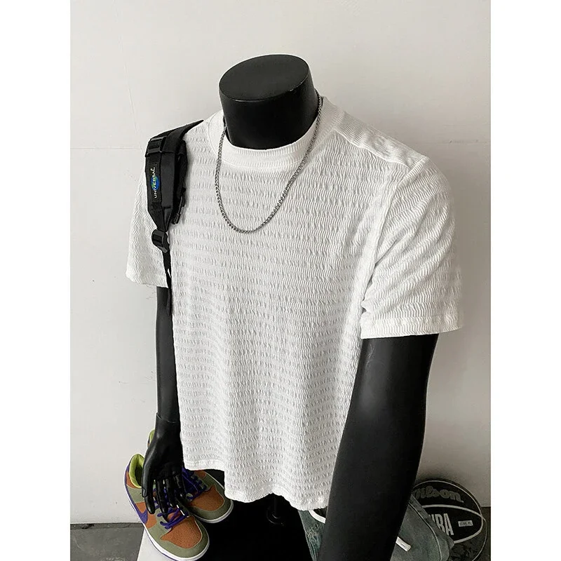 Men's Summer Jacquard Clean Fit Tee