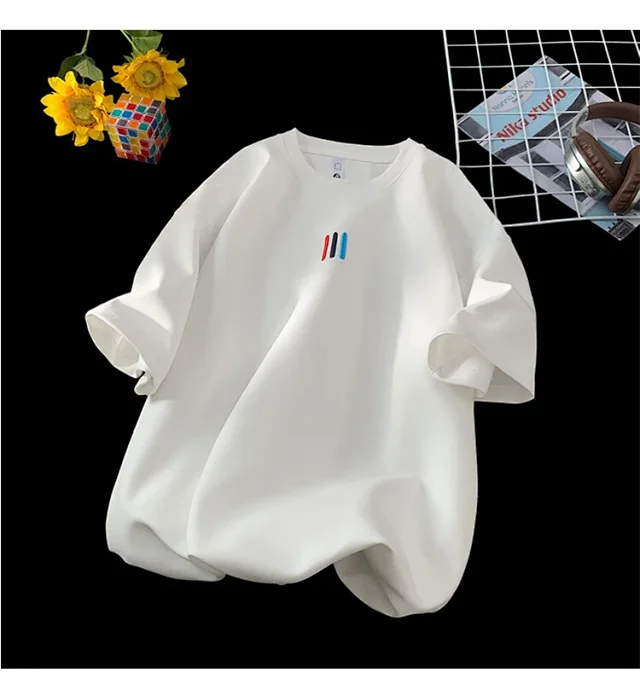 Summer 2025 Men's Heavyweight Embroidered Tee Detail