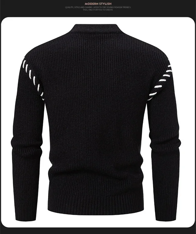 Men's Cleanfit Color - Blocked Sweater Detail