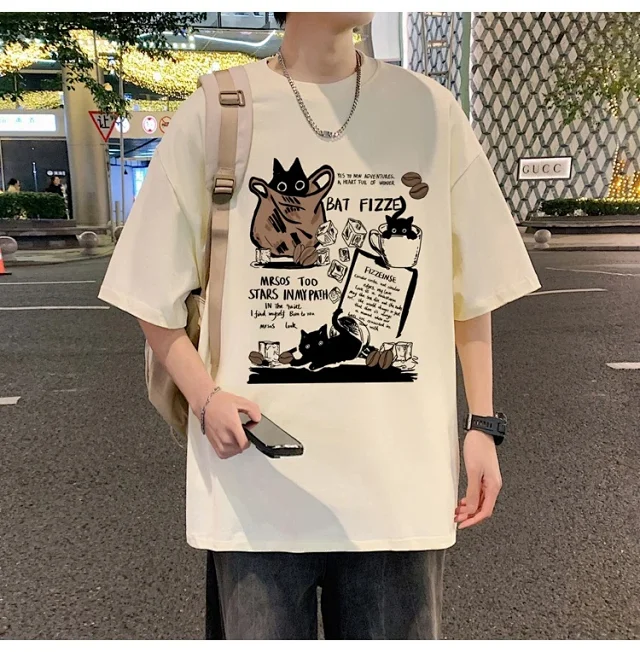 Men's Heavyweight Cotton Cartoon Youth Tee Detail