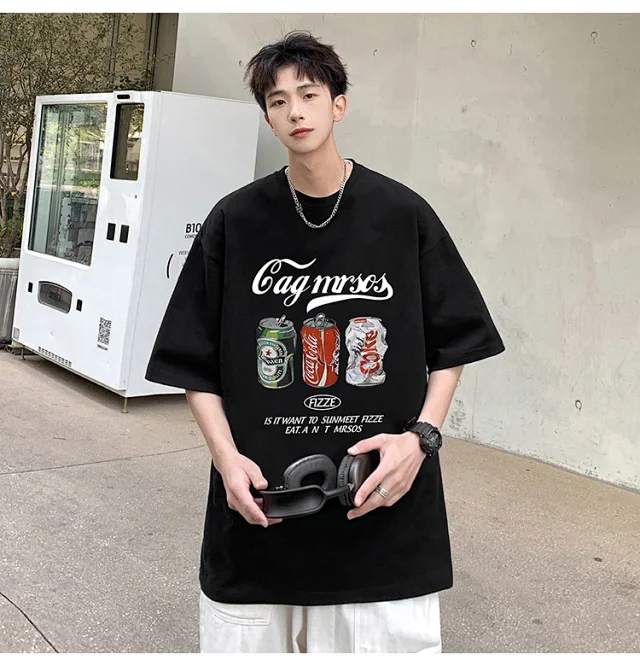 Men's Loose Cotton Tees Detail